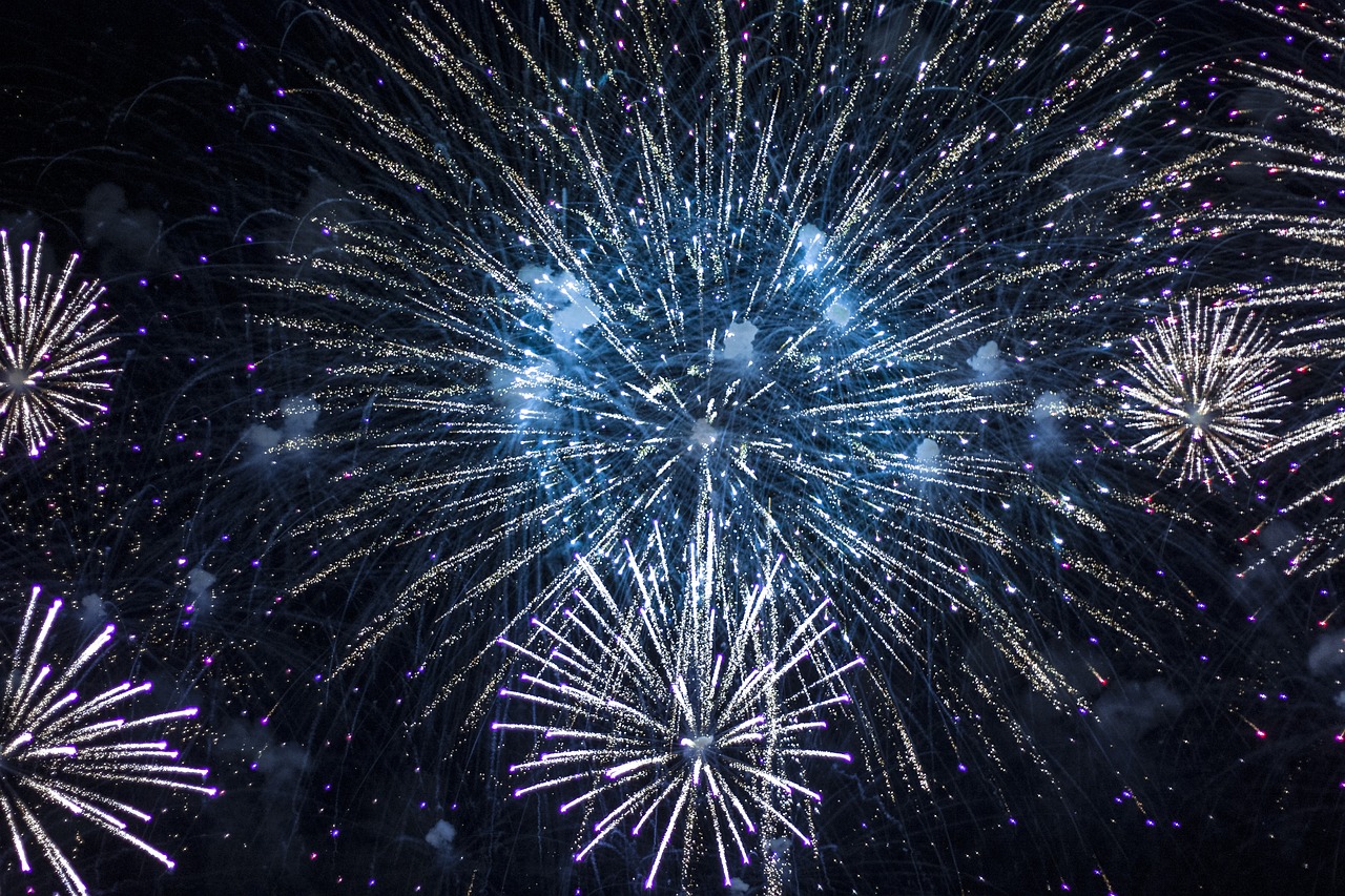 Fireworks at Dusk