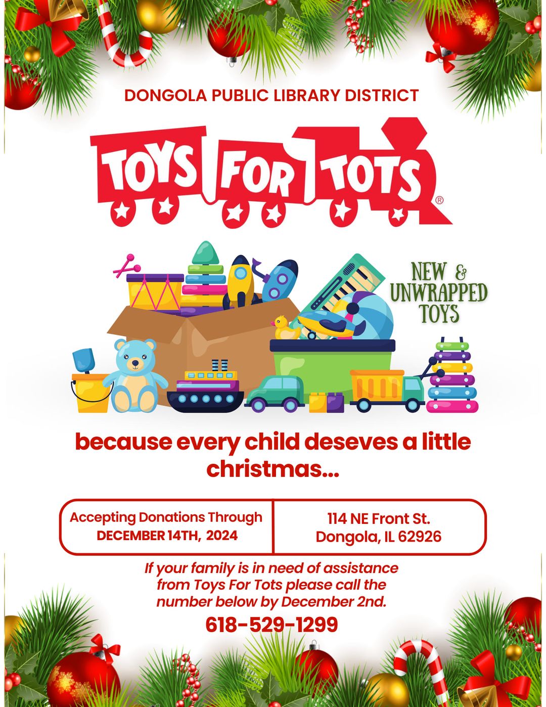 Toys for Tots donation