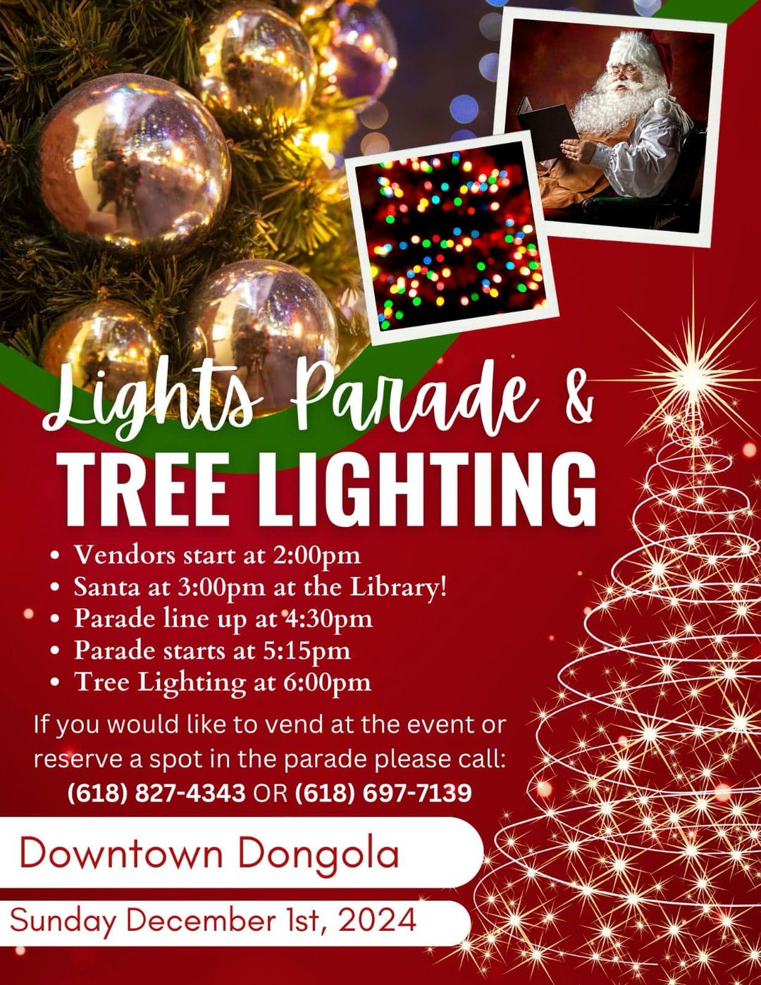 tree lighting and parade in dongola